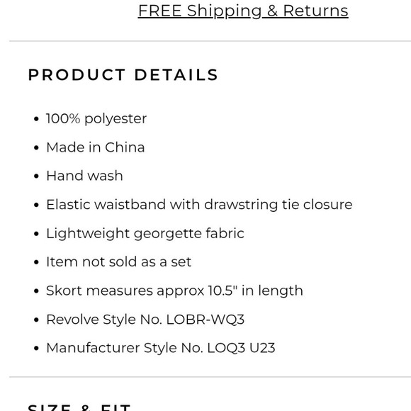 LOBA Paloma Skort Ivory Georgette Mini Skirt Shorts Women's Size M NEW Revolve - Picture 3 of 10